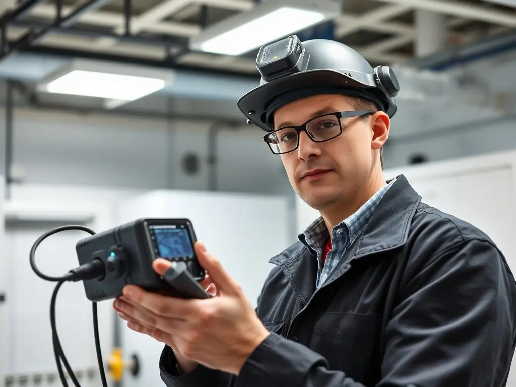 An image depicting a technician performing OTDR testing on a fiber optic cable, highlighting the precision and reliability of fiber optic diagnostics.