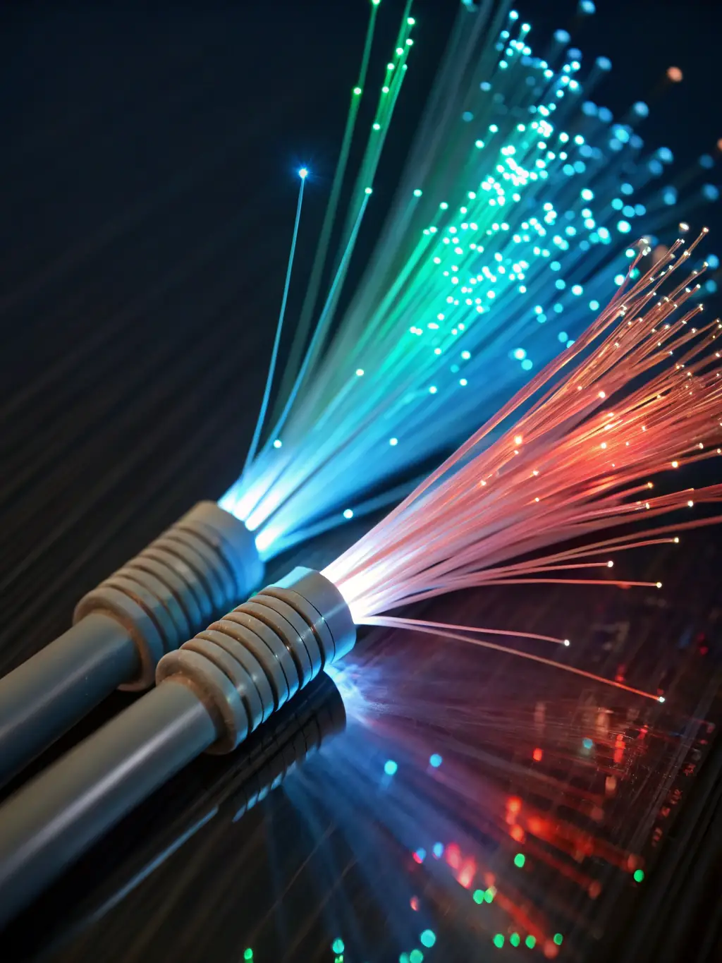 A detailed close-up shot of a fiber optic cable being meticulously designed by an Atlanta Fiber Optic engineer, showcasing the company's design expertise.