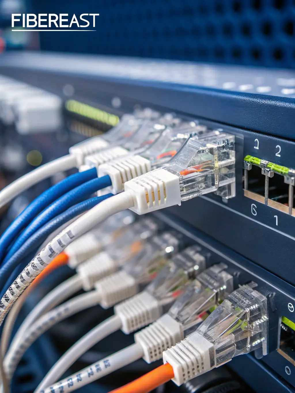 A picture of a well-labeled fiber optic patch panel in a data center, demonstrating the importance of proper labeling and documentation for easy maintenance and troubleshooting.