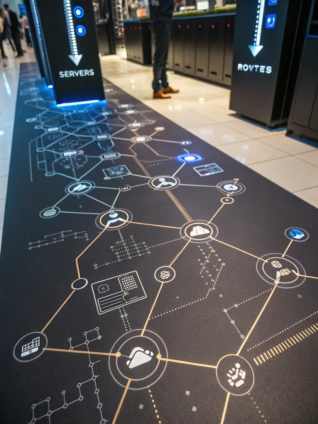 A network diagram illustrating the scalability of a fiber optic network, highlighting its ability to adapt to changing business needs and future growth.