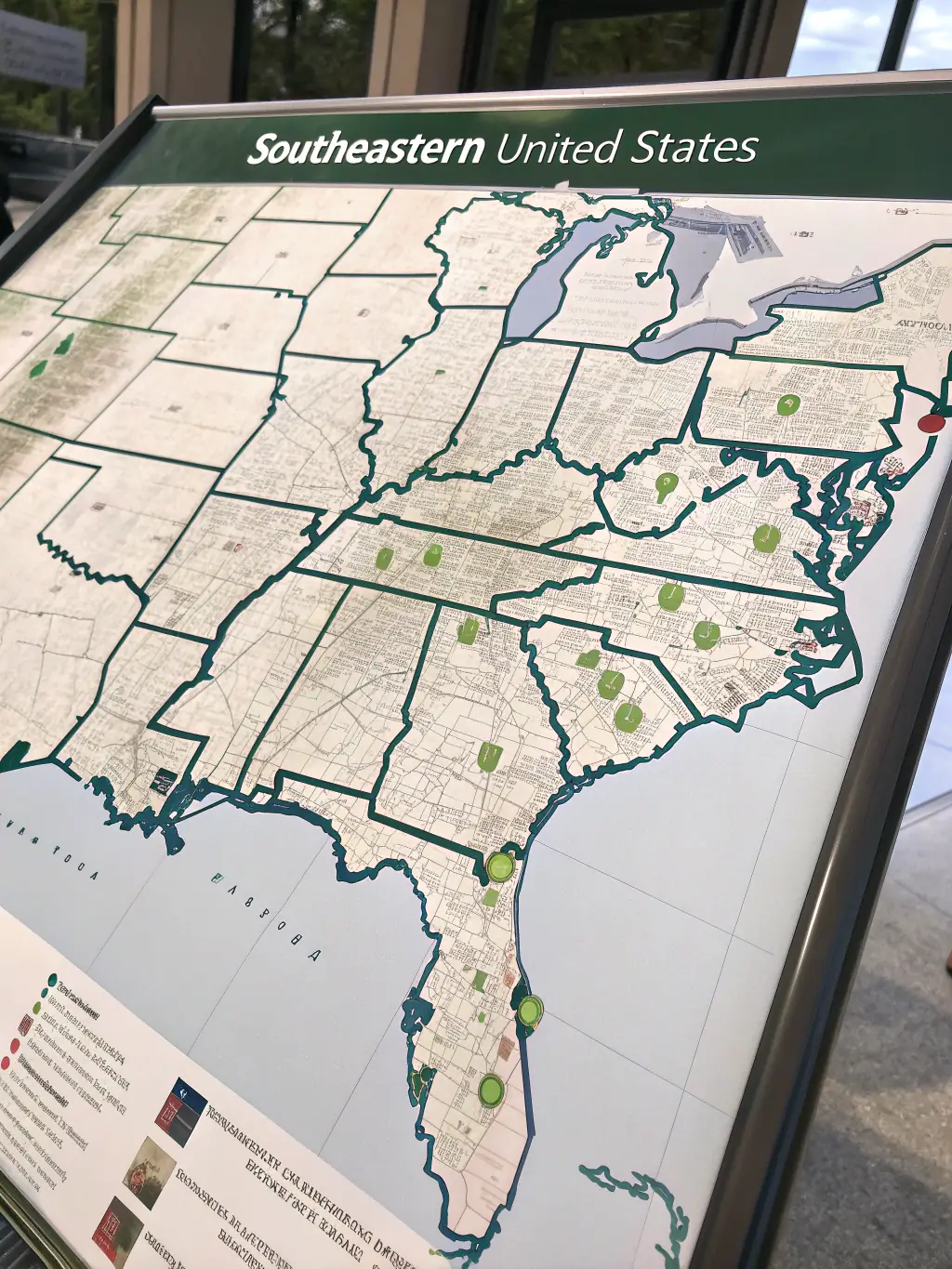 A map of the Southeastern United States highlighting Atlanta Fiber Optic's multi-location support capabilities, demonstrating their reach and responsiveness.