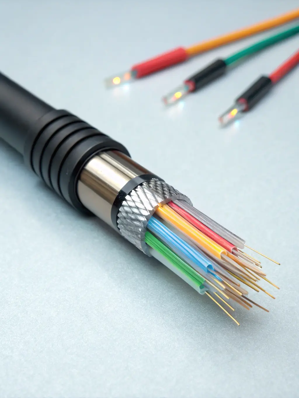 A close-up shot of a detailed fiber optic cable design schematic, highlighting the meticulous planning process Atlanta Fiber Optic employs before any installation.